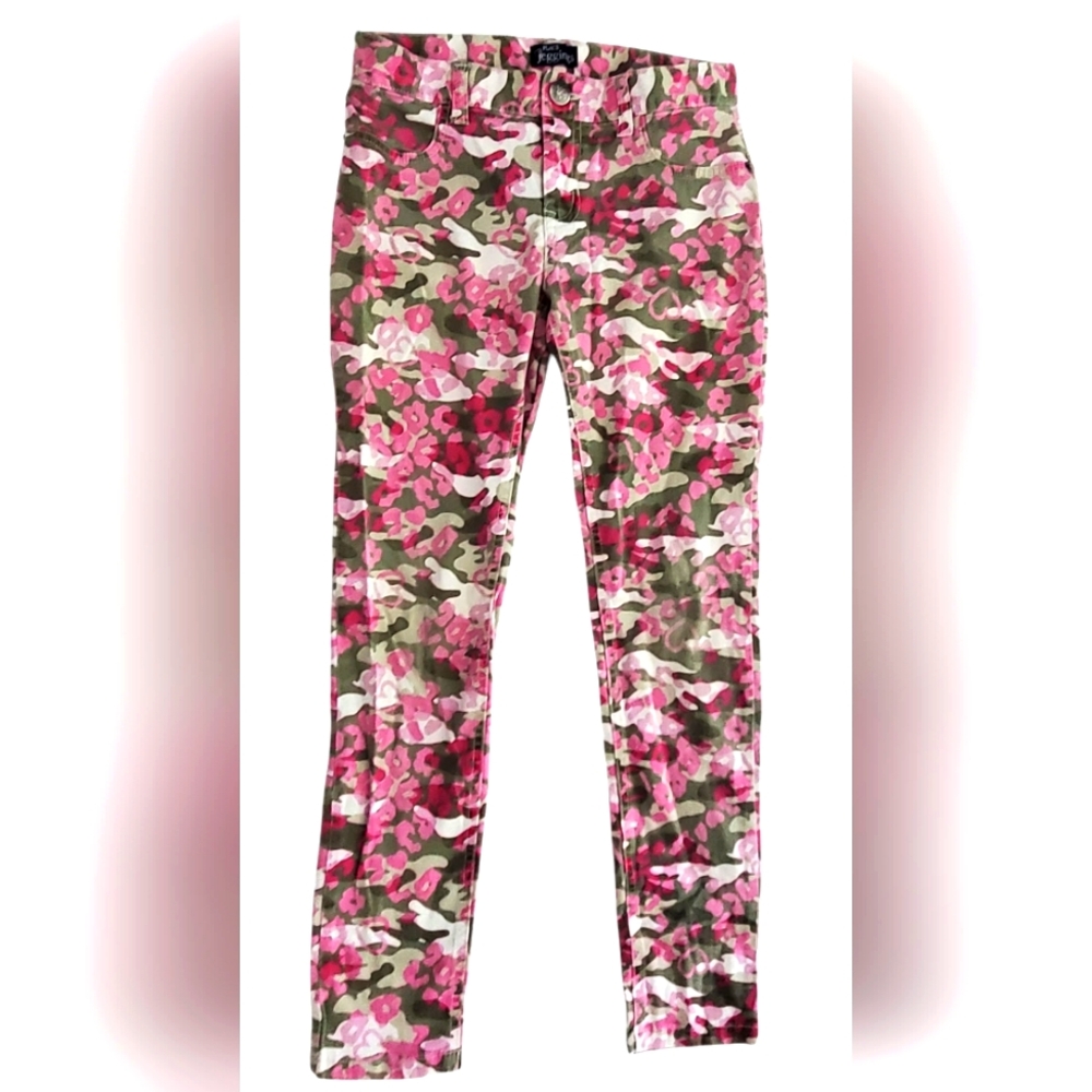 Girls 12 Jeggings Pink Camo Hearts‎ Stretch Pants by Children's Place